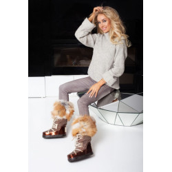 Buty Śniegowce z naturalnym futrem