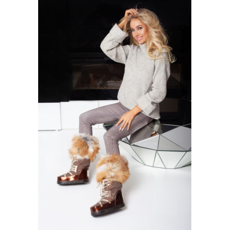Buty Śniegowce z naturalnym futrem