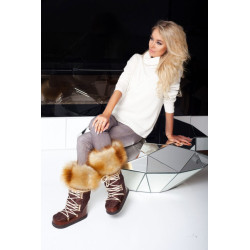 Buty Śniegowce z naturalnym futrem
