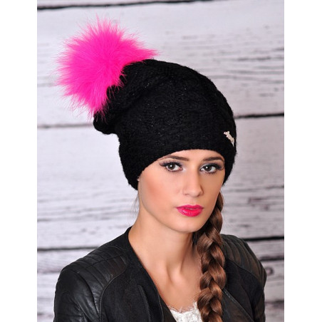 Smurf winter hat with pompom