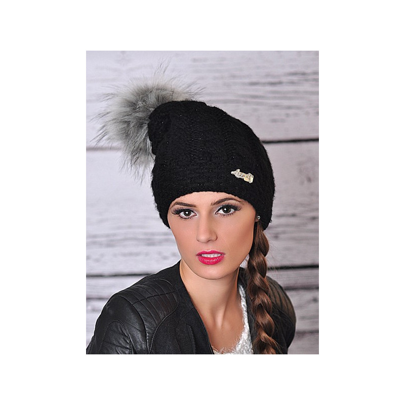 Smurf winter hat with pompom