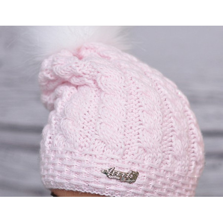 Czapka zimowa Smerf z pomponem