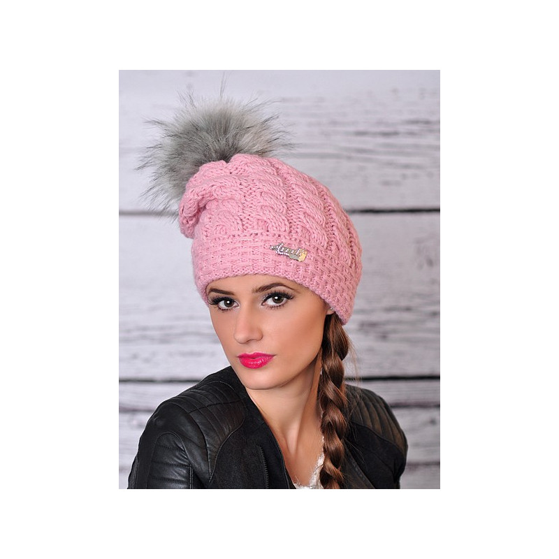 Smurf winter hat with pompom