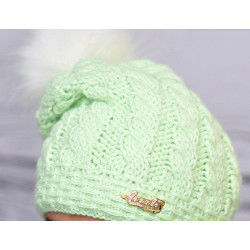 Smurf winter hat with pompom