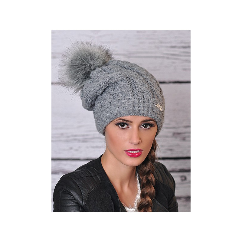 Smurf winter hat with pompom
