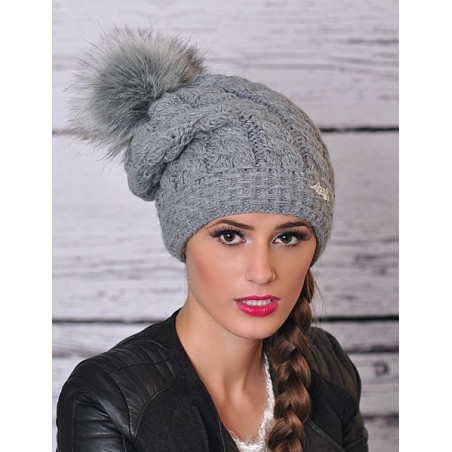 Smurf winter hat with pompom