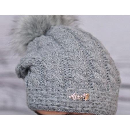 Smurf winter hat with pompom
