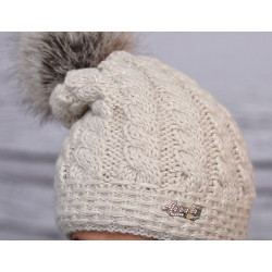 Smurf winter hat with pompom