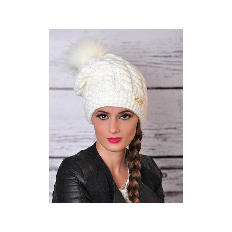 Smurf winter hat with pompom