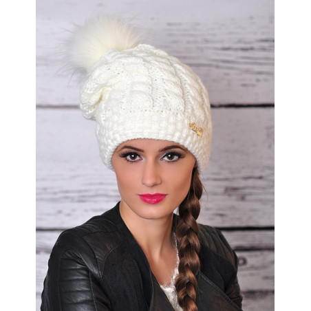 Smurf winter hat with pompom
