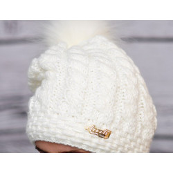 Smurf winter hat with pompom