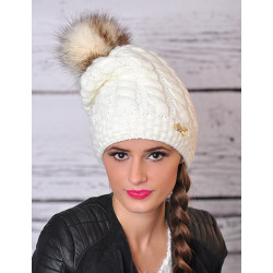 Smurf winter hat with pompom