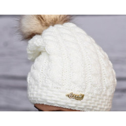 Smurf winter hat with pompom