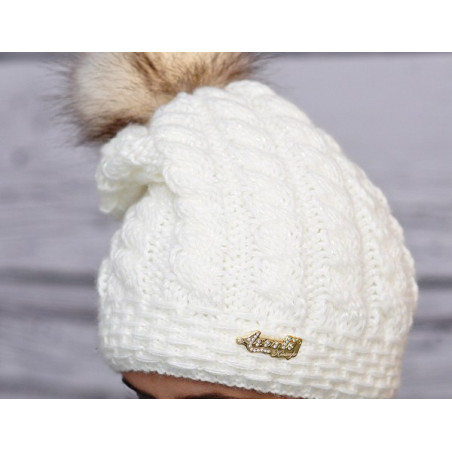 Smurf winter hat with pompom