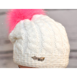 Smurf winter hat with pompom