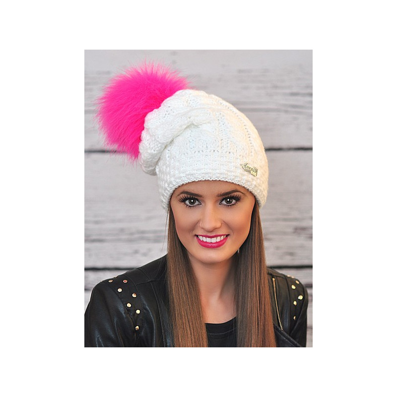 Smurf winter hat with pompom