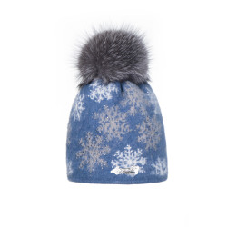 Angora Snowflake with natural pompom
