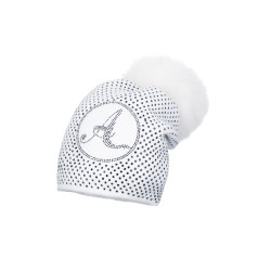 Cubic zirconia with natural pompom